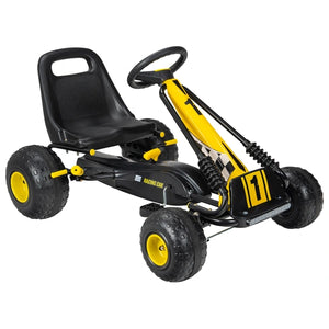 Black/Yellow Go Racing Go Kart