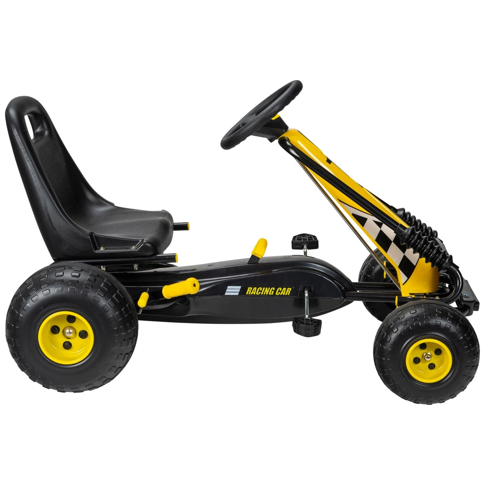 Black/Yellow Go Racing Go Kart