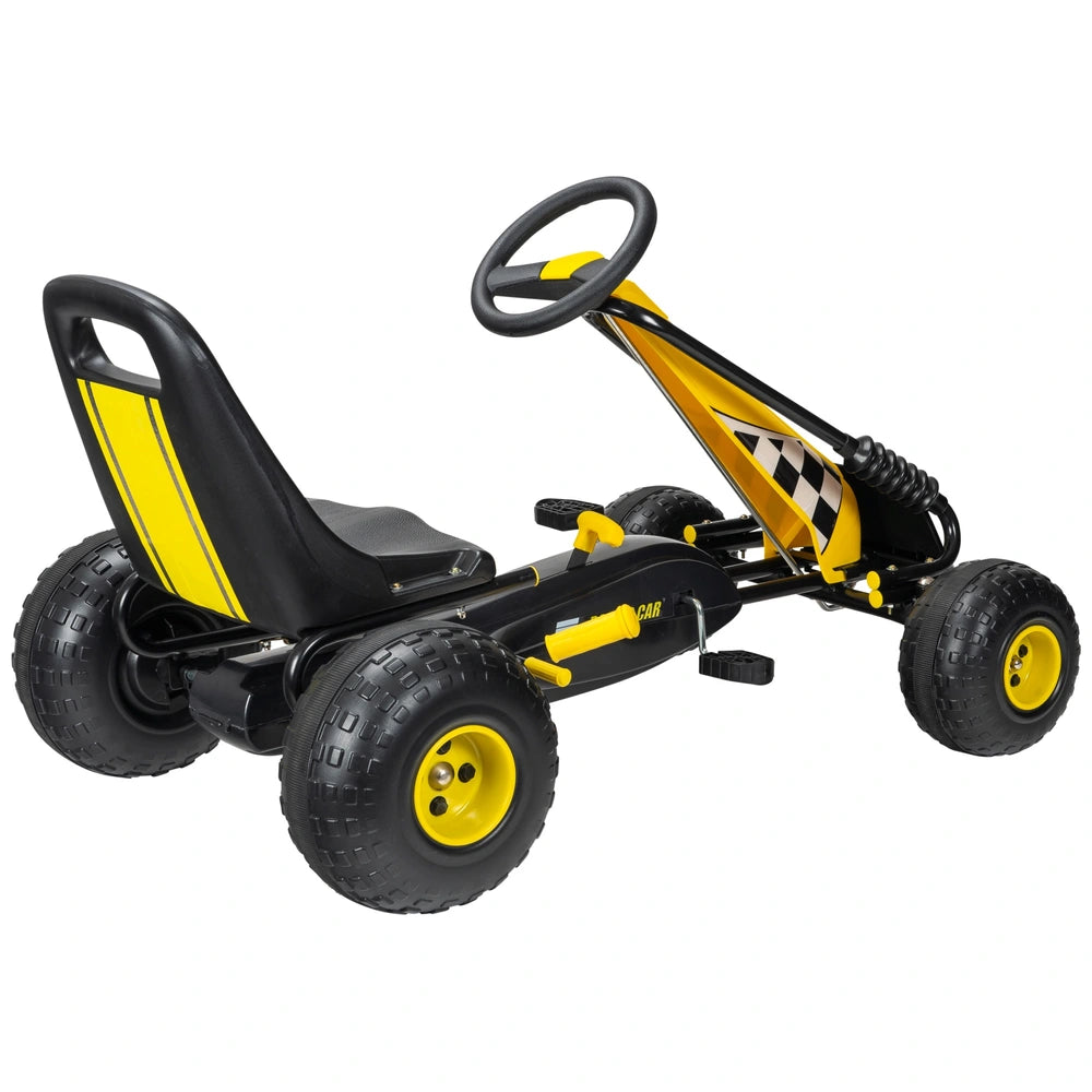 Black/Yellow Go Racing Go Kart