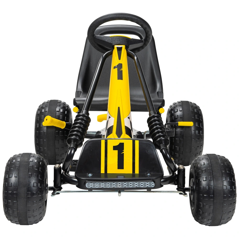 Black/Yellow Go Racing Go Kart