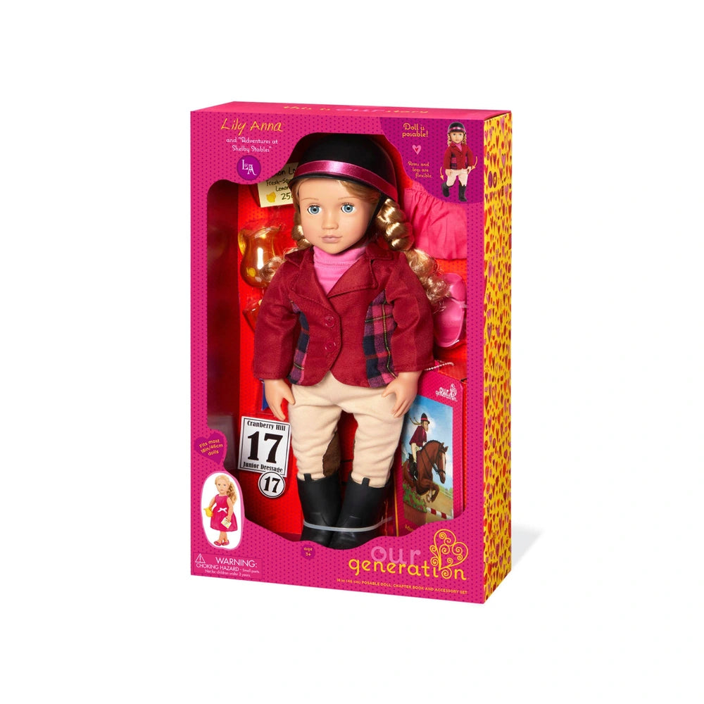 Our Generation Deluxe Equestrian Lily Anna With Accessories 46Cm