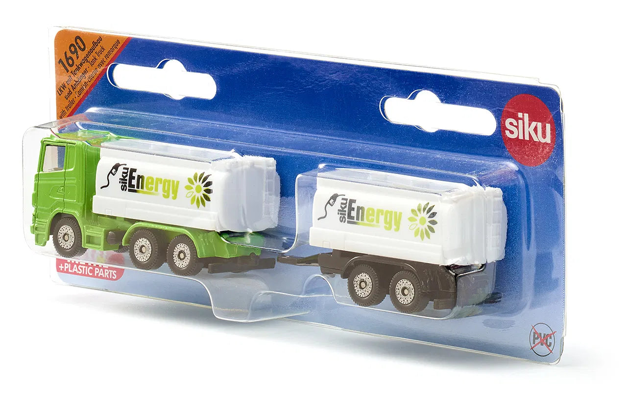 Siku 1:87 Truck With Tank Truck Superstructure And Trailer