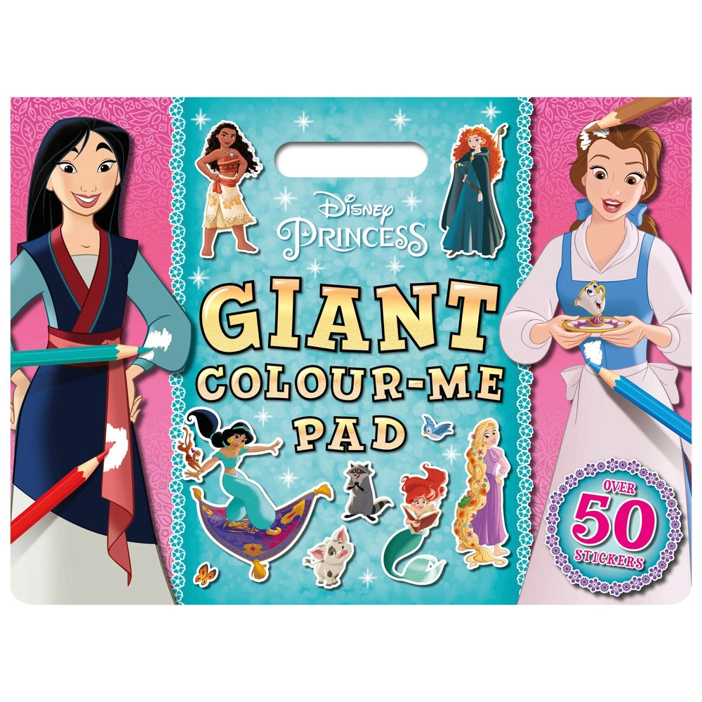 Disney Princess Giant Colour Me Pad Colouring Pages And Stickers Pad Assortment
