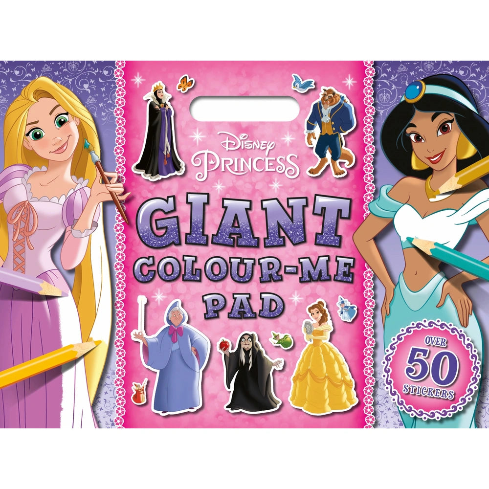 Disney Princess Giant Colour Me Pad Colouring Pages And Stickers Pad Assortment