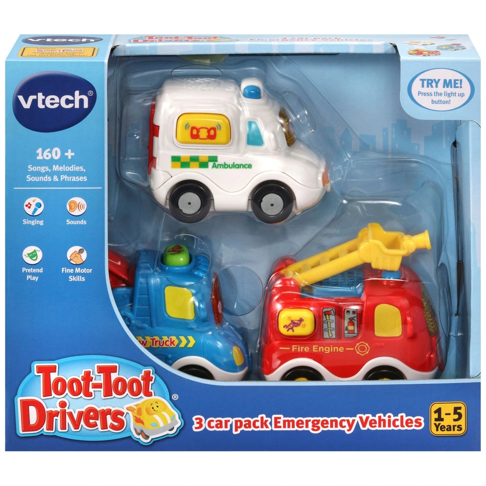 Vtech Toot-Toot Drivers Toy Emergency Vehicles 3 Pack
