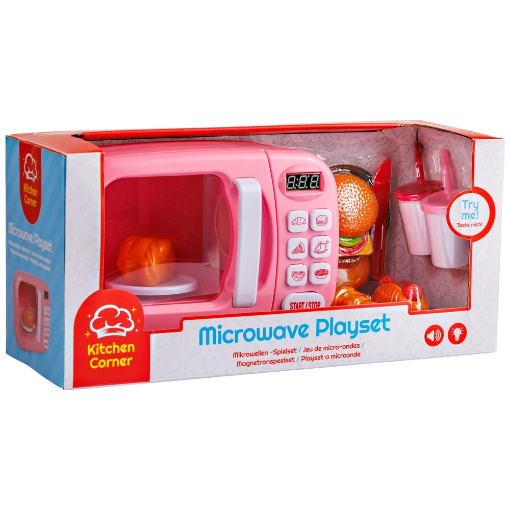 Kitchen Corner Microwave Playset Pink
