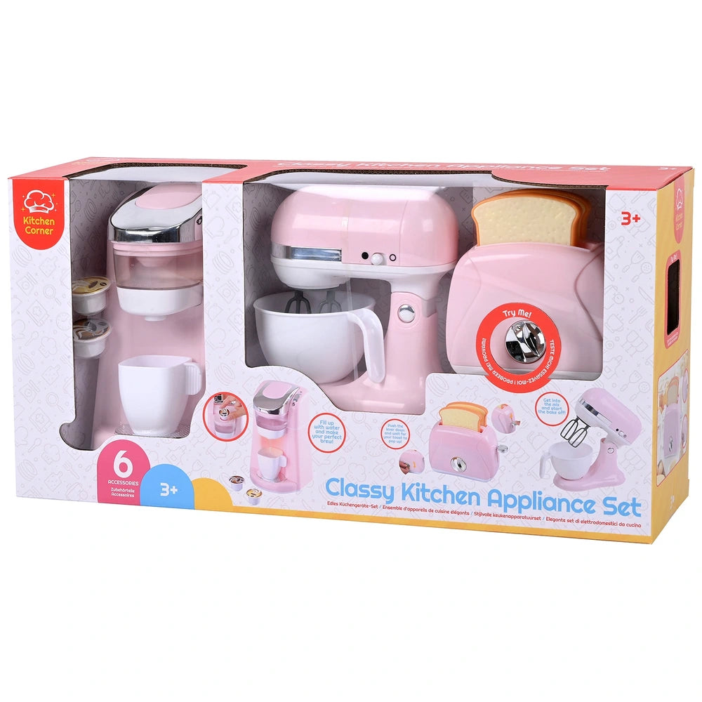 Kitchen Corner Classy Kitchen Appliance Set 3 Piece Pink