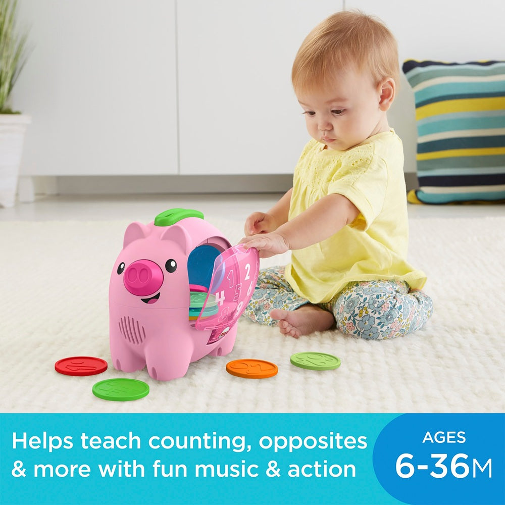 Fisher-Price Laugh & Learn Count & Rumble Piggy Bank Activity Toy