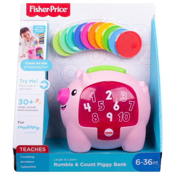 Fisher-Price Laugh & Learn Count & Rumble Piggy Bank Activity Toy