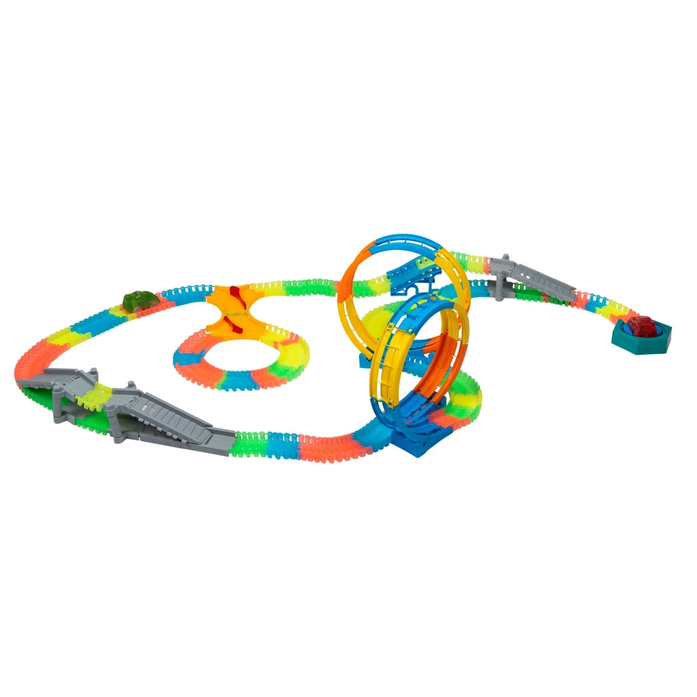 Glow Tracks Glow-In-The-Dark Race Track Double Loop Set