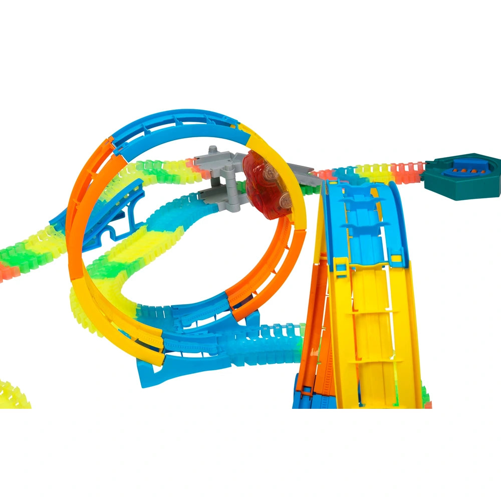 Glow Tracks Glow-In-The-Dark Race Track Double Loop Set