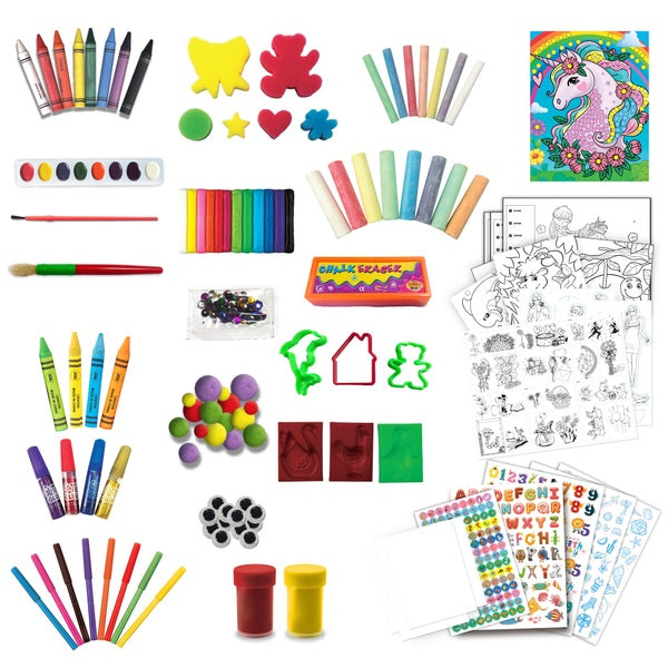 Art Supplies Jumbo Box With Colouring Pages 800+ Piece