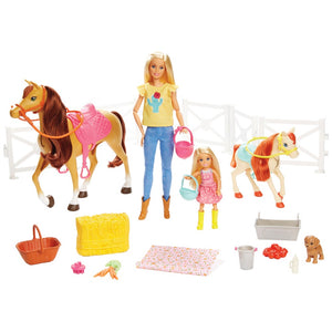 Barbie Hugs 'N' Horses Barbie And Chelsea Playset