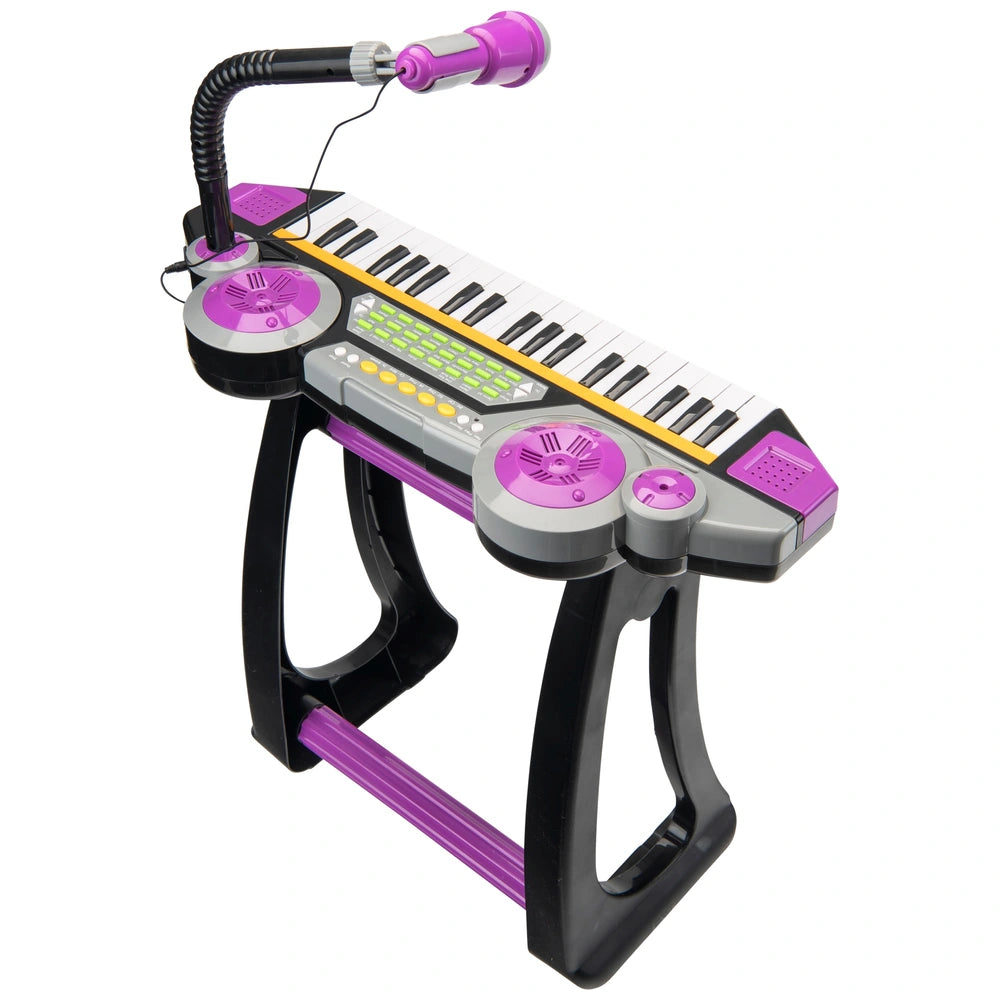 Sing Along Toy Piano Keyboard With Microphone And Stool