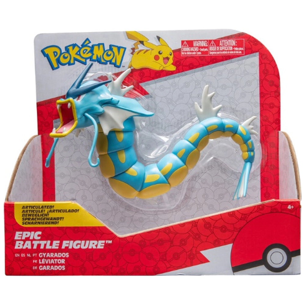Pokemon Gyrados Epic Battle Figure - 12-Inch Articulated Epic Battle Figure With Display Stand