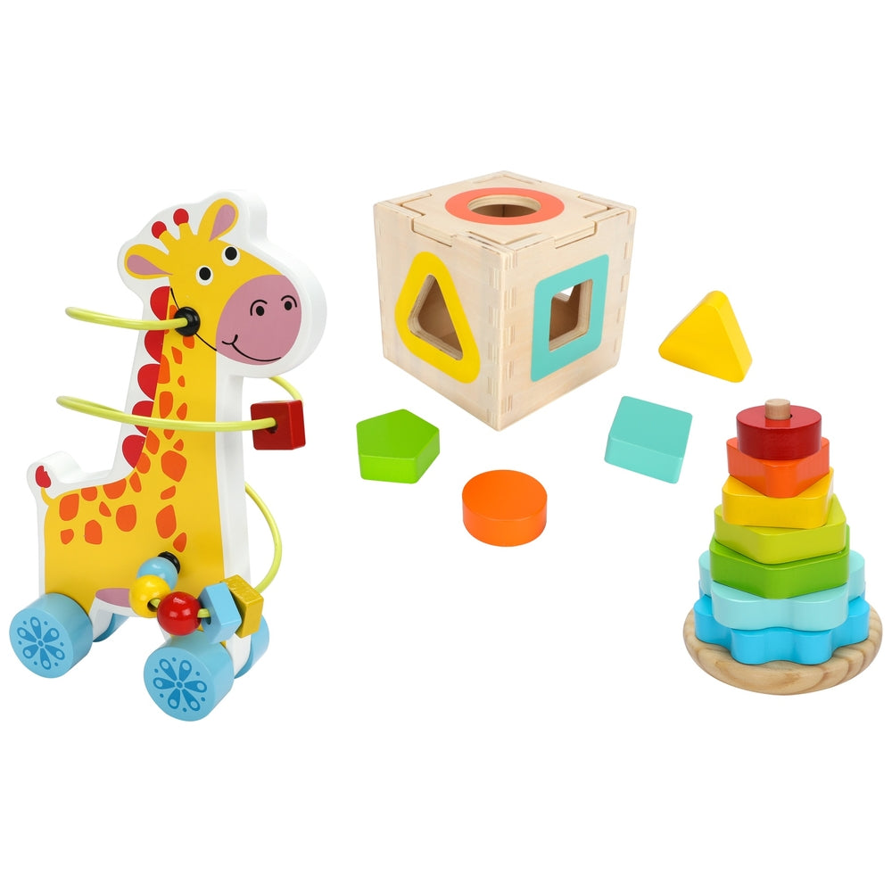 Squirrel Play 3 In 1 Wooden Gift Set
