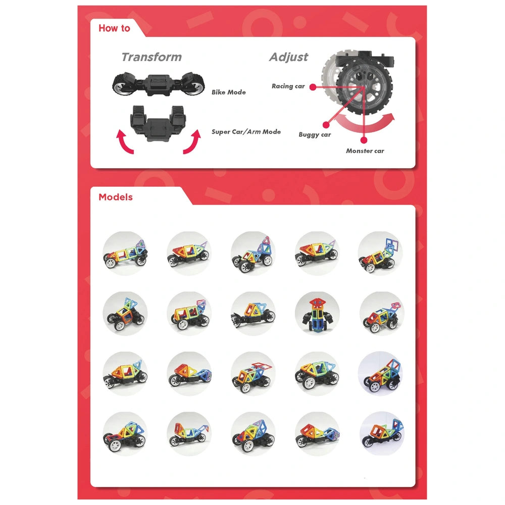 Magformers Magnetic Construction Set Amazing Transform Wheel 17 Pieces
