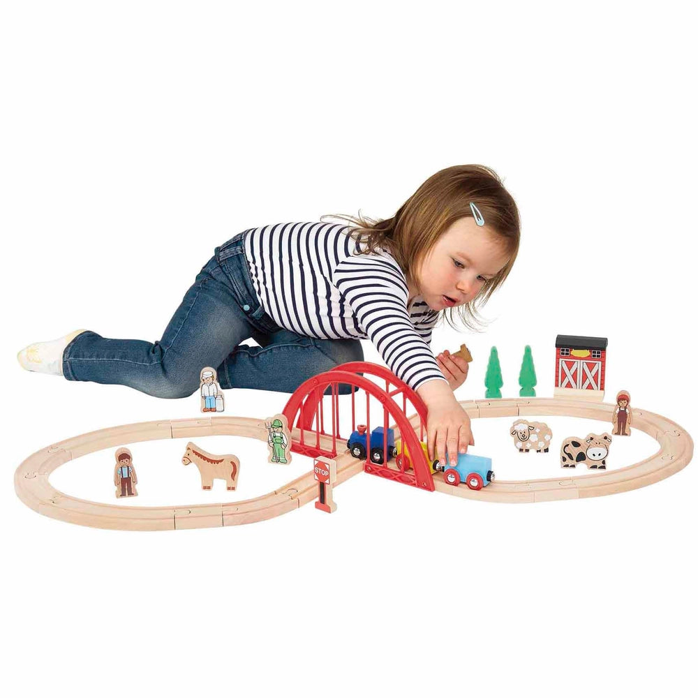 Squirrel Play 35 Piece Wooden Train Set