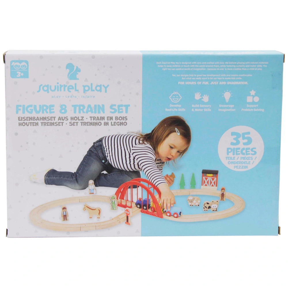 Squirrel Play 35 Piece Wooden Train Set