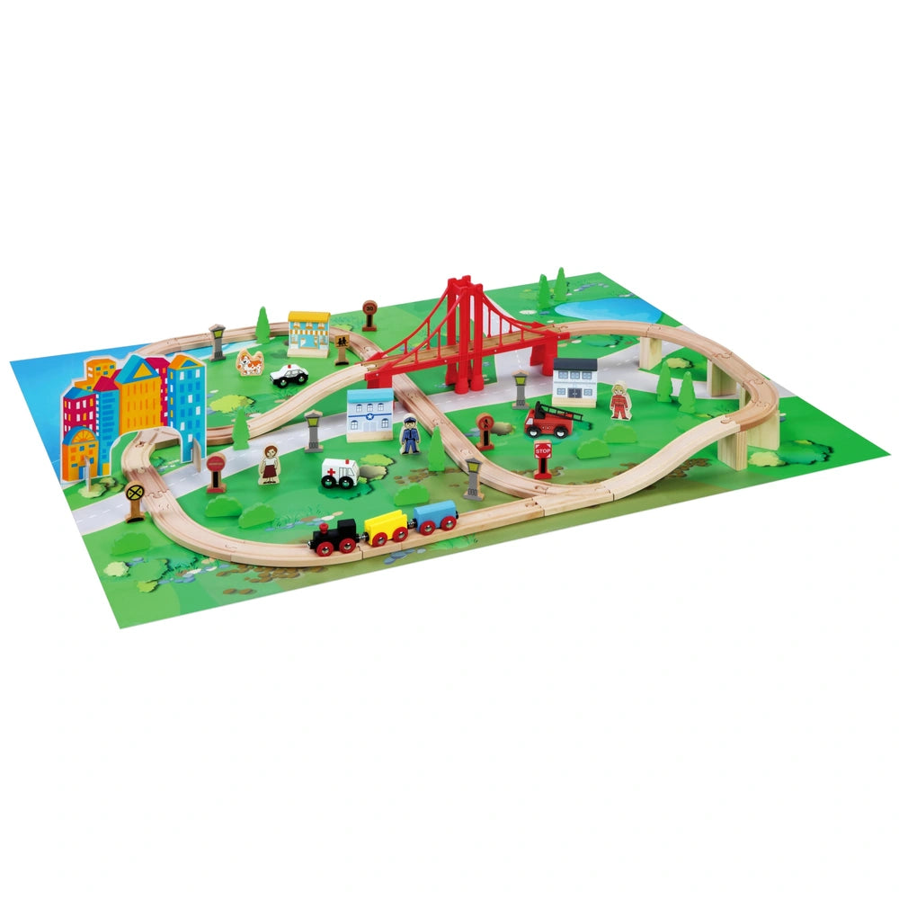 Squirrel Play 80 Piece Wooden Train Set