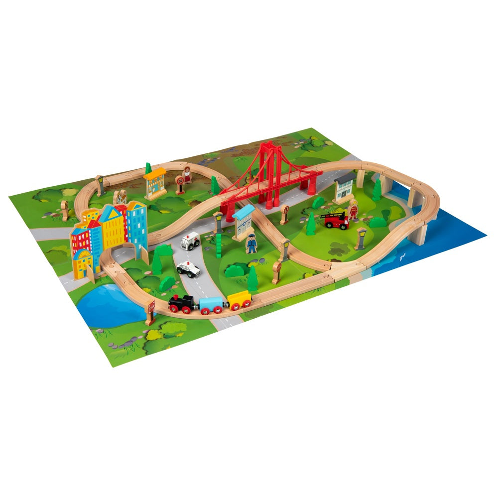 Squirrel Play 80 Piece Wooden Train Set