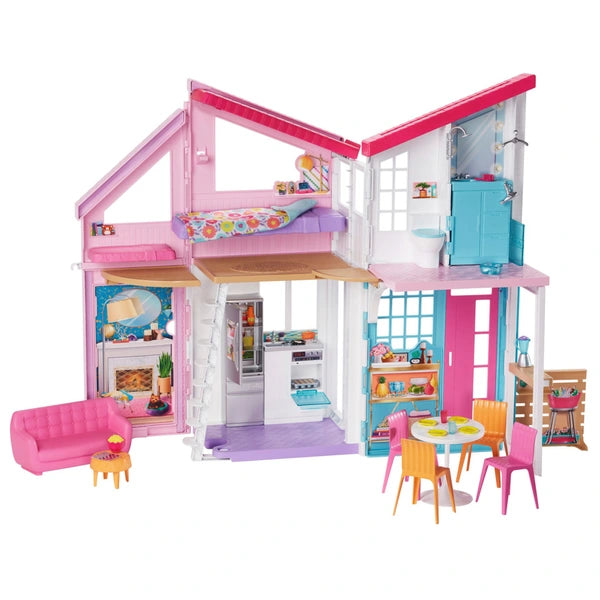 Barbie Malibu House With 6 Rooms And 25 Accessories