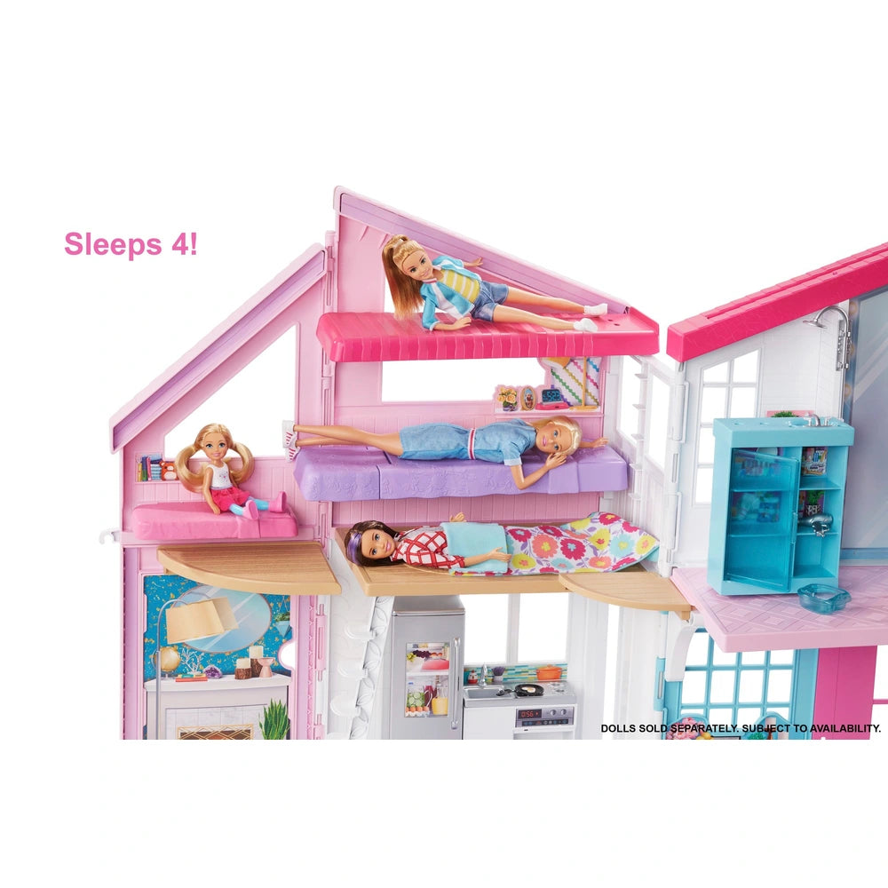 Barbie Malibu House With 6 Rooms And 25 Accessories