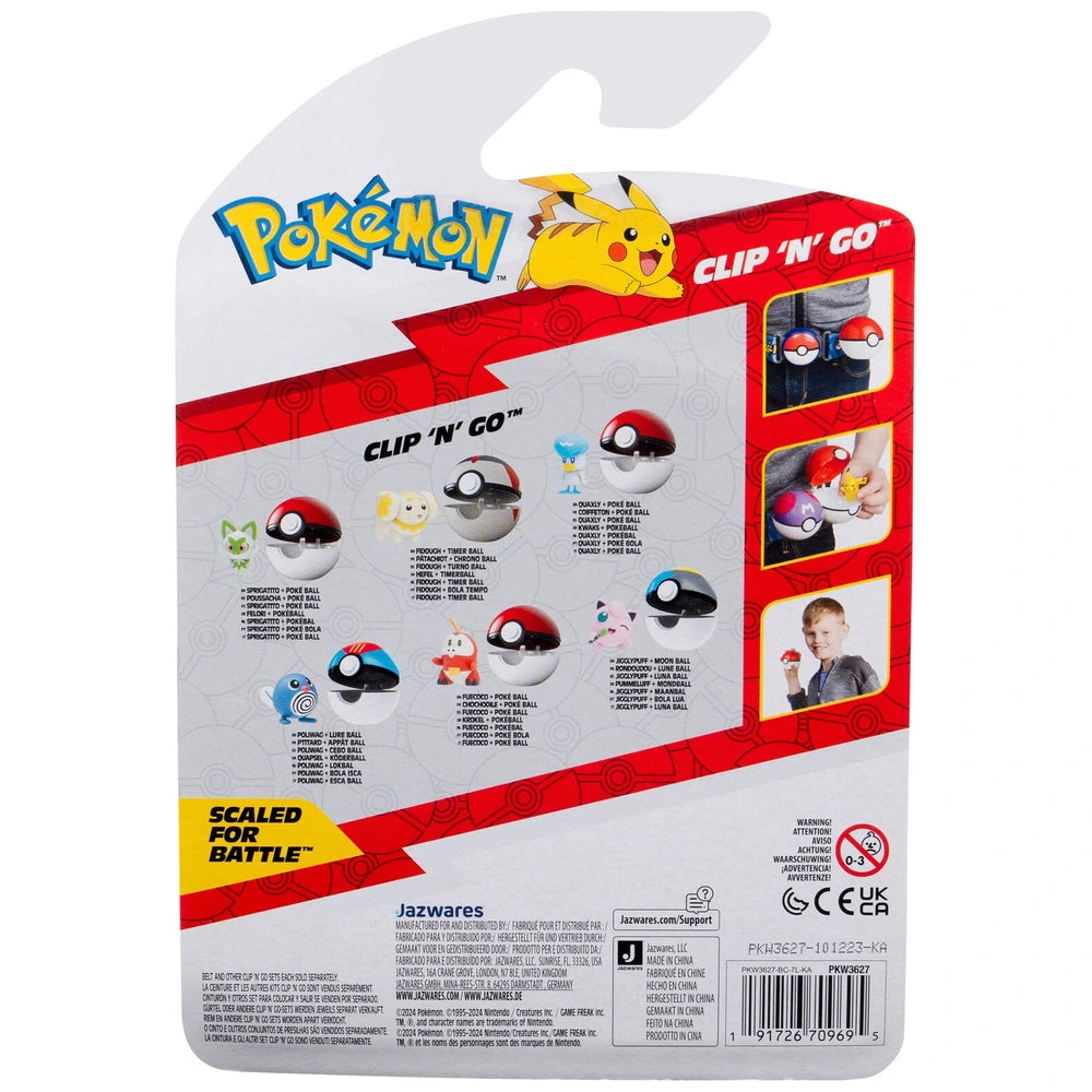 Pokémon Clip 'N' Go Pack Poké Ball And Bulbasaur Battle Figure