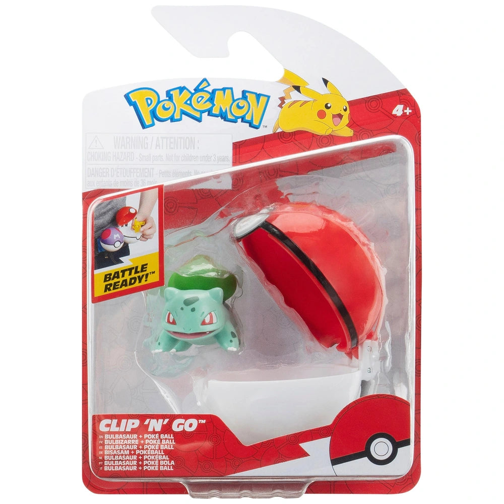 Pokémon Clip 'N' Go Pack Poké Ball And Bulbasaur Battle Figure