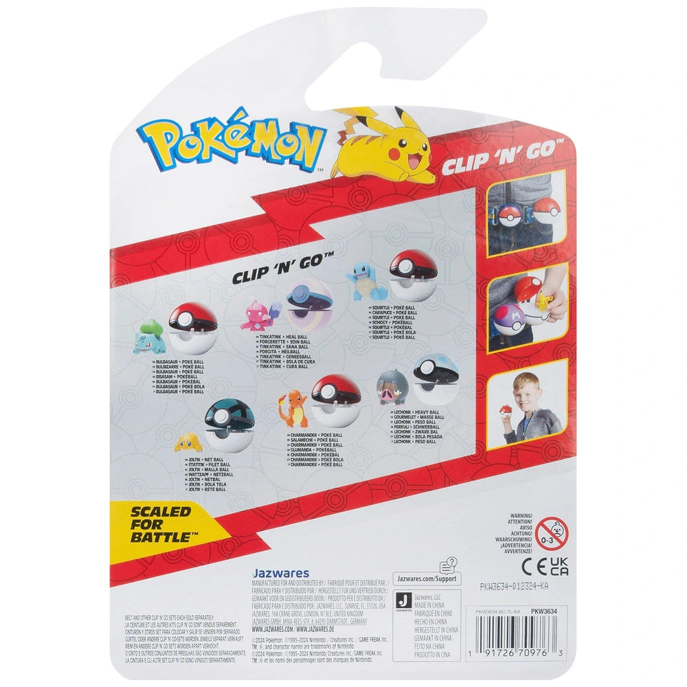 Pokémon Clip 'N' Go Pack Poké Ball And Bulbasaur Battle Figure