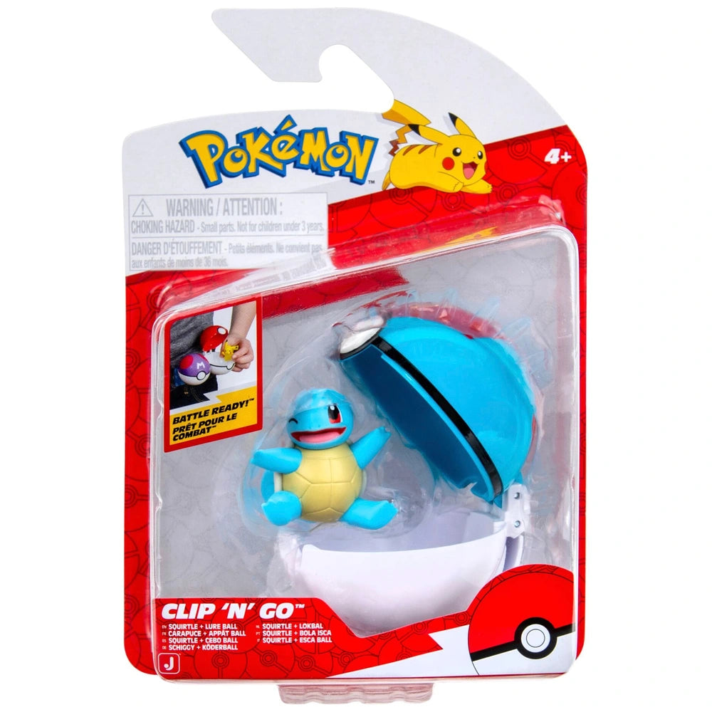 Pokémon Clip 'N' Go Pack Lure Ball And Squirtle Battle Figure