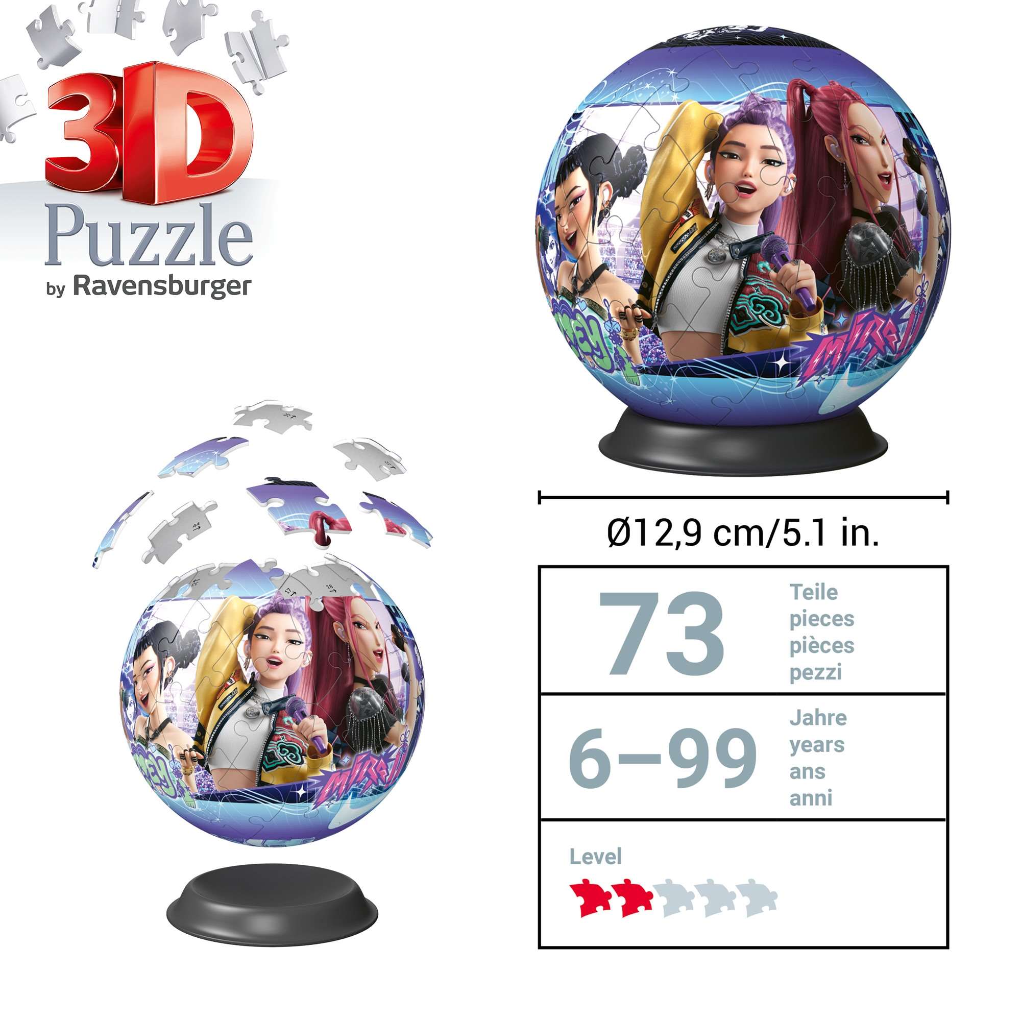 Ravensburger K-Pop Demon Hunters, 72 Piece 3D Jigsaw Puzzle