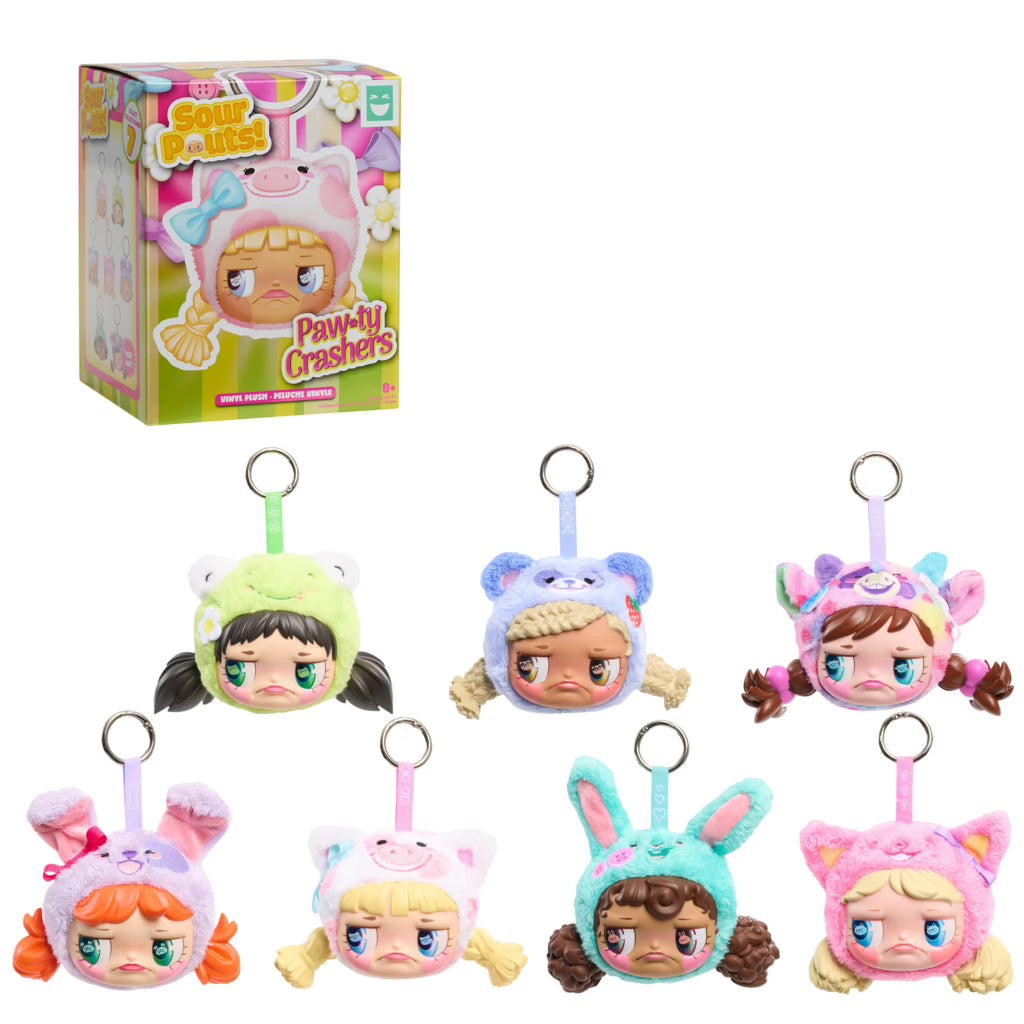 Happy Haul Sour Pouts Paw-Ty Crashers Vinyl Plush Clip-Ons