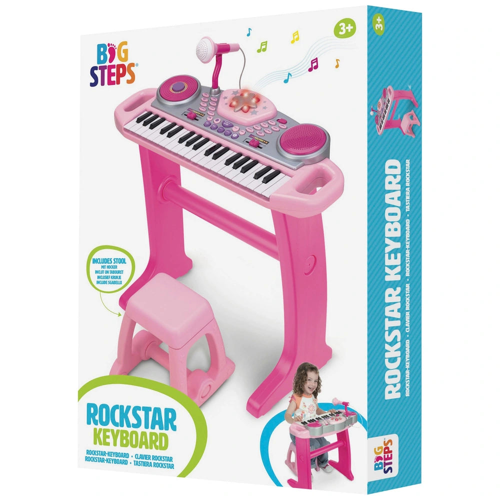 Big Steps Groove Rockstar Keyboard Pink