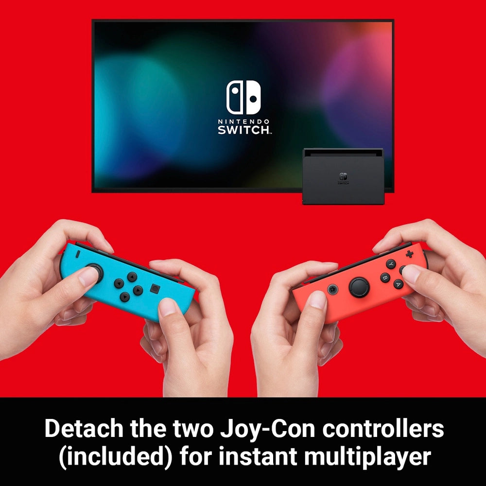 Nintendo Switch Neon Red/Blue With Improved Battery Life