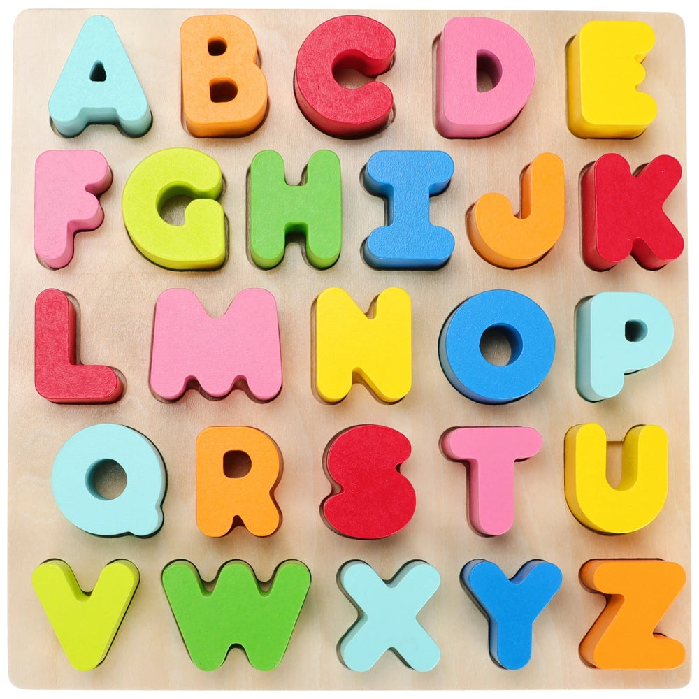 Chunky Wooden Alphabet Shapes Puzzle