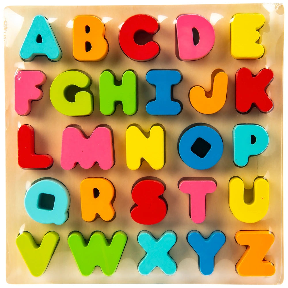 Chunky Wooden Alphabet Shapes Puzzle