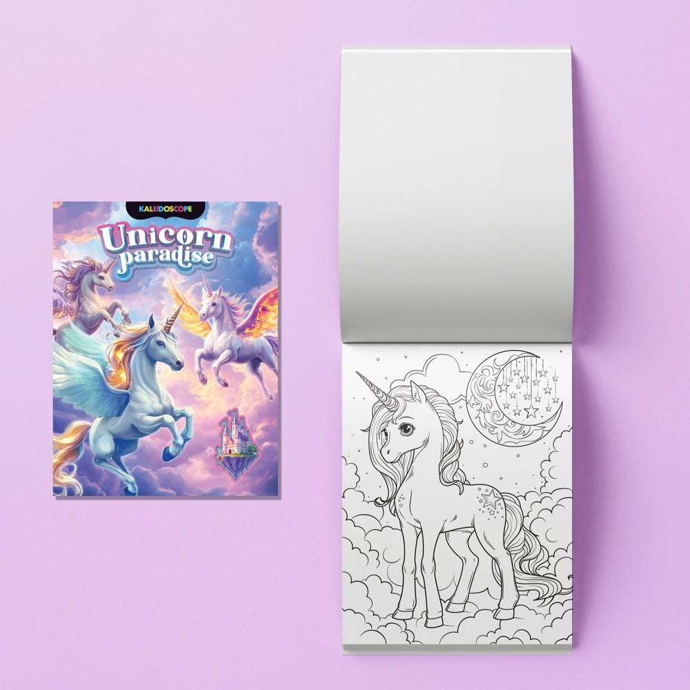Kaleidoscope Colouring Pages Book Unicorn Rainbows Assortment