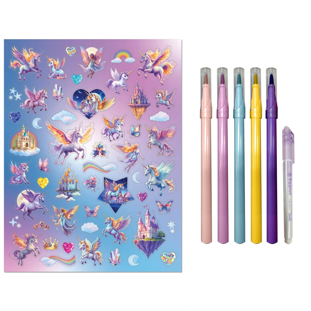 Kaleidoscope Colouring Pages Book Unicorn Rainbows Assortment