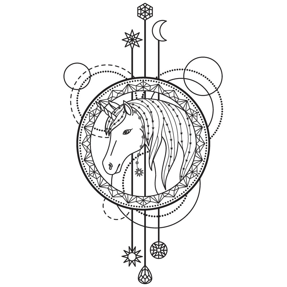 Kaleidoscope Colouring Pages Book Unicorn Rainbows Assortment