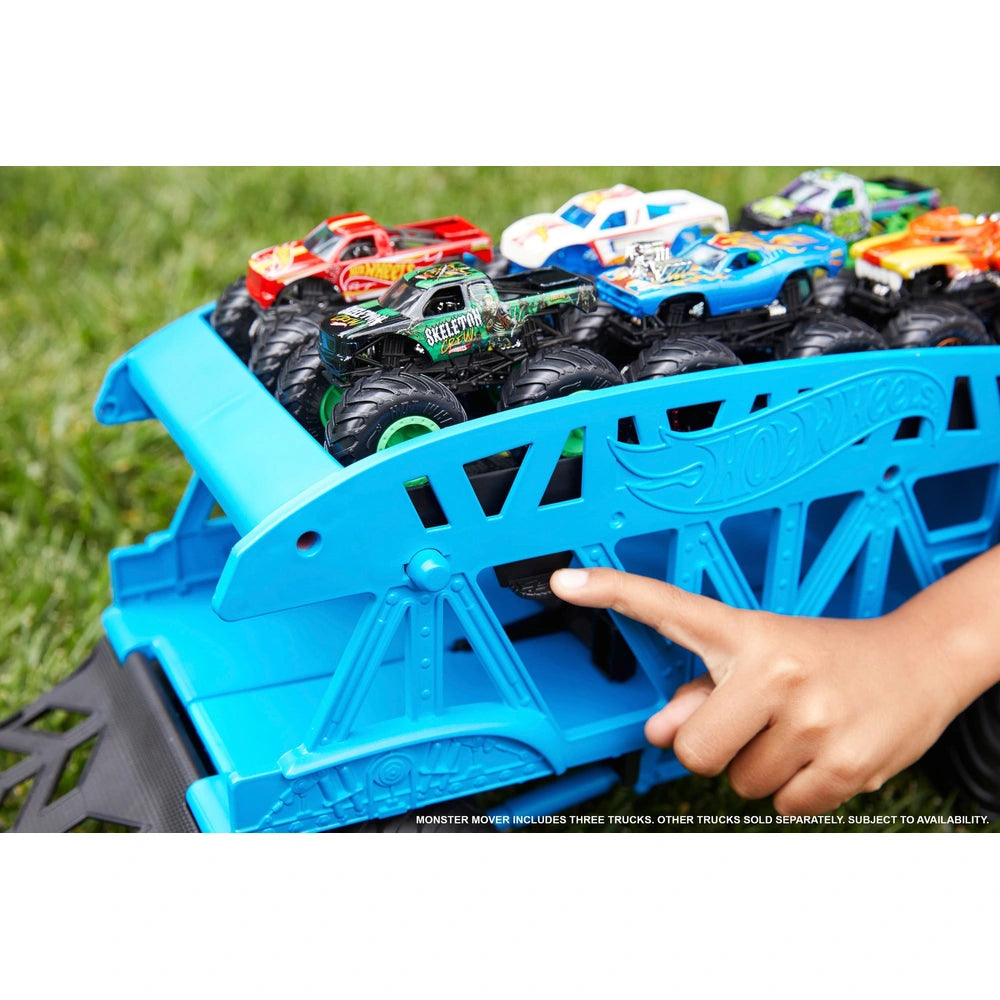 Hot Wheels Monster Mover And 3 Trucks Vehicle