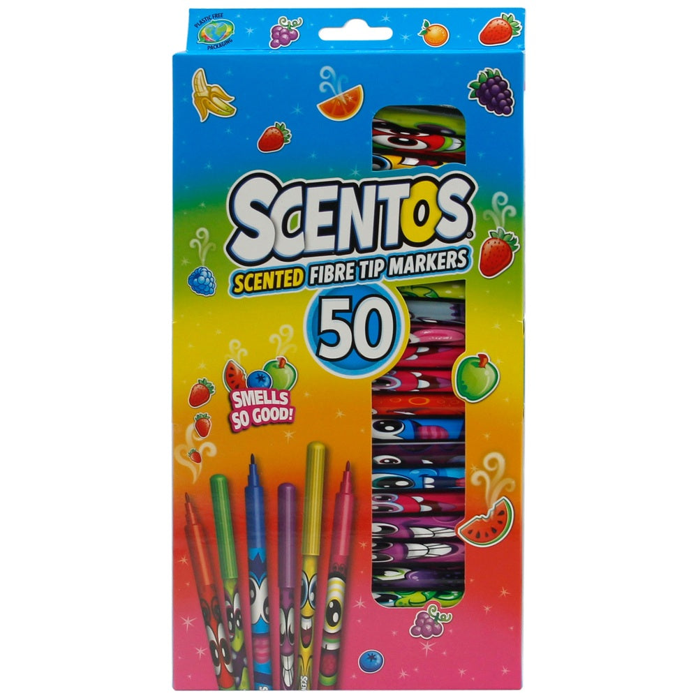 Scentos Fibre Tip Pens 50 Pack