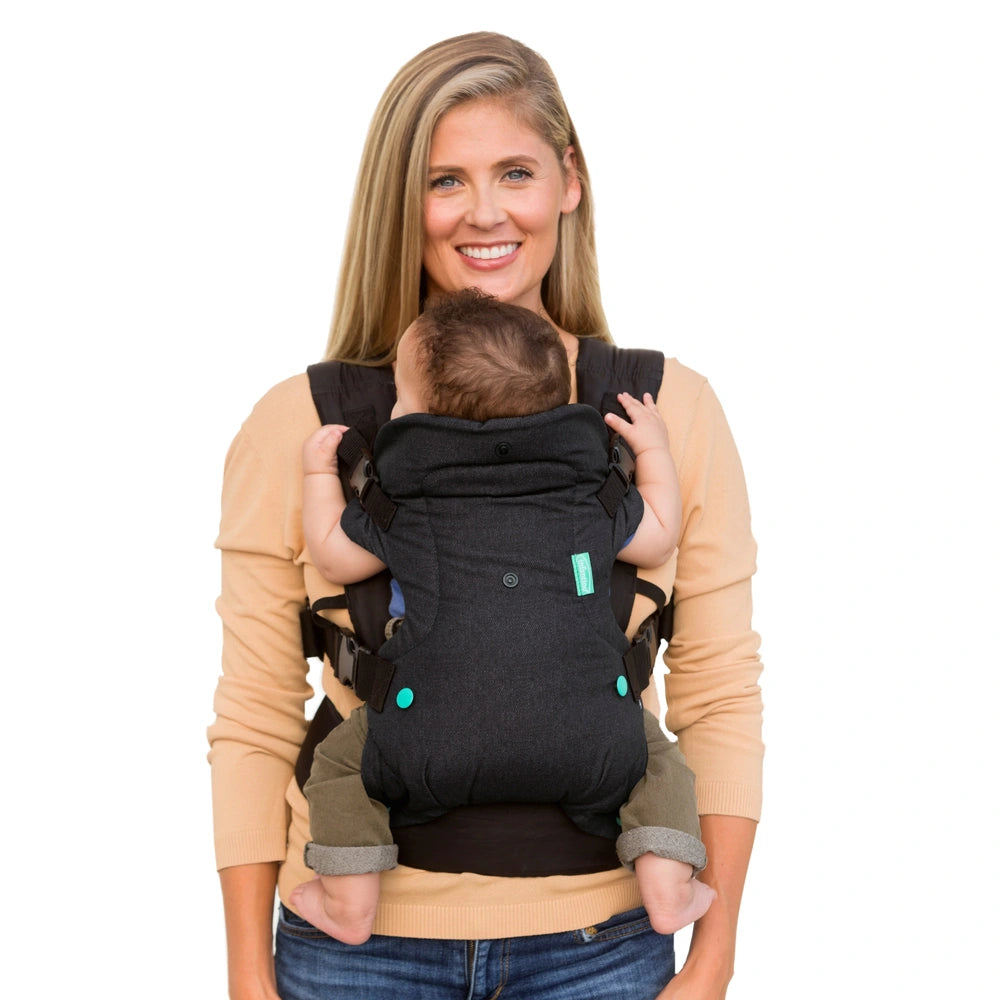 Infantino Flip Advanced 4-In-1 Black Denim Baby Carrier