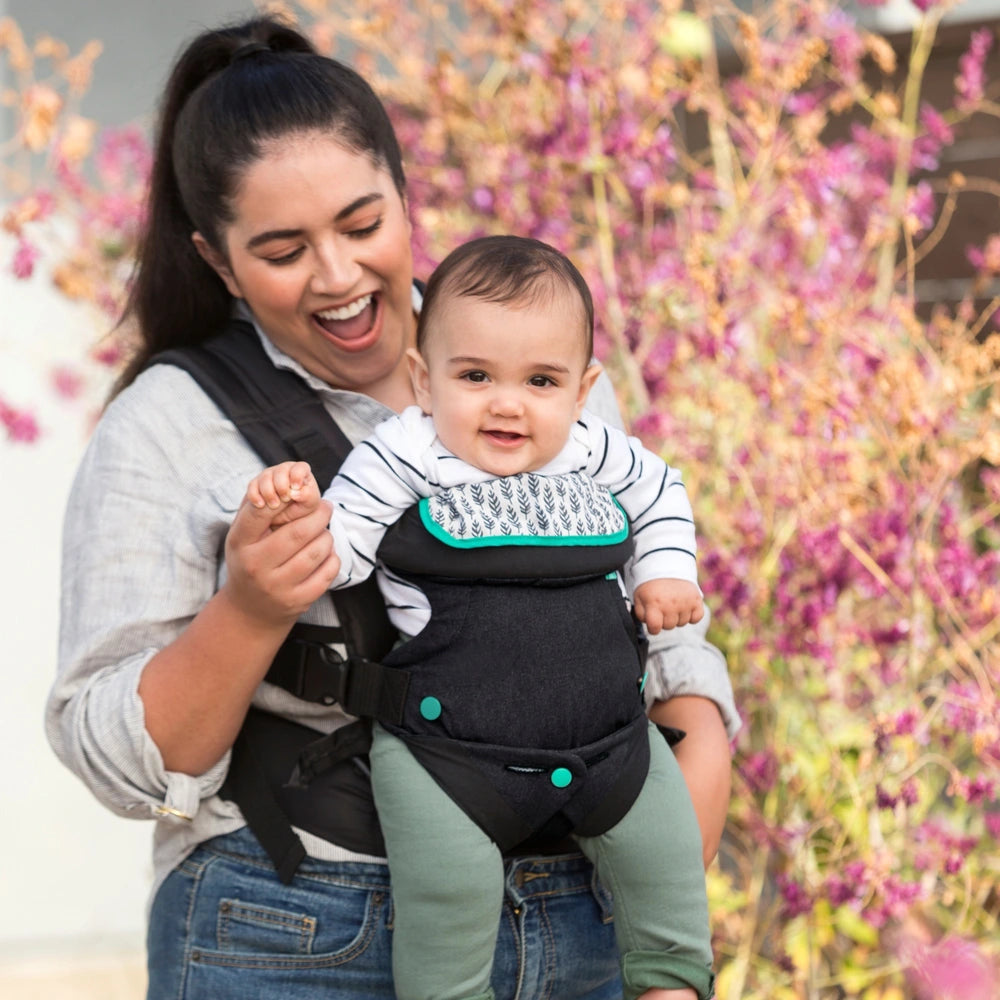 Infantino Flip Advanced 4-In-1 Black Denim Baby Carrier