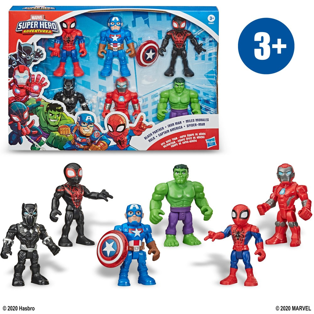 Playskool Heroes Marvel Super Hero Adventures 12.5Cm Action Figure 6 Pack