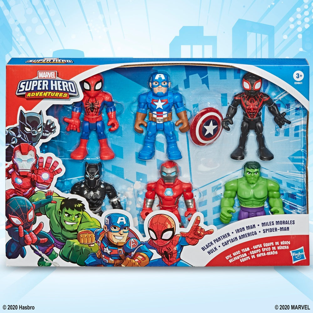 Playskool Heroes Marvel Super Hero Adventures 12.5Cm Action Figure 6 Pack