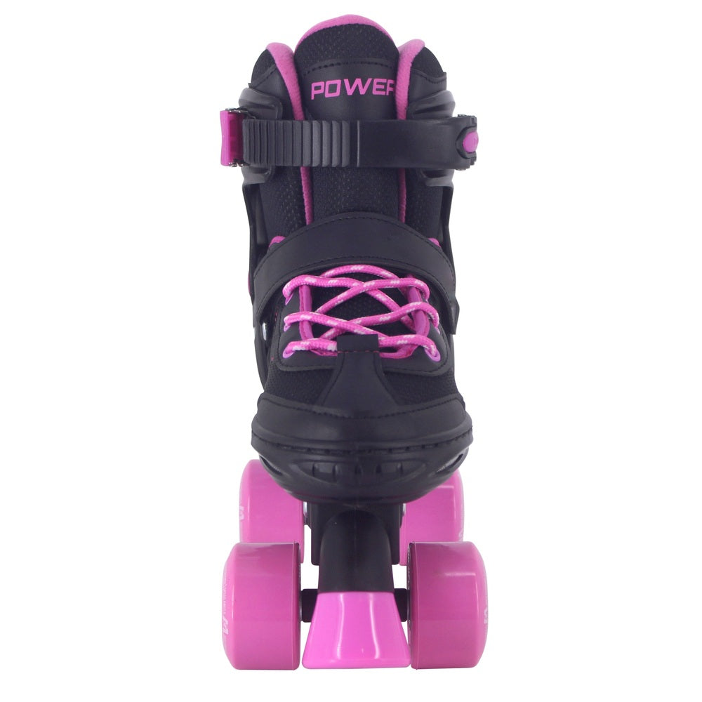Adjustable Quad Skate Pink Black 3-5