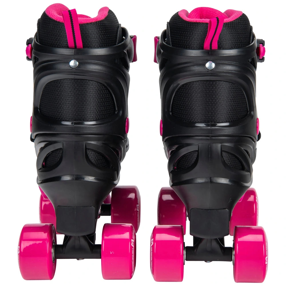 Adjustable Quad Roller Skates Pink And Black Uk Size 3 - 5