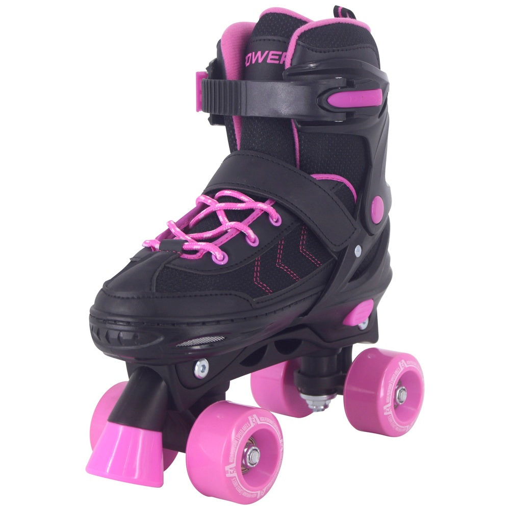 Adjustable Quad Skate Pink Black 13-2