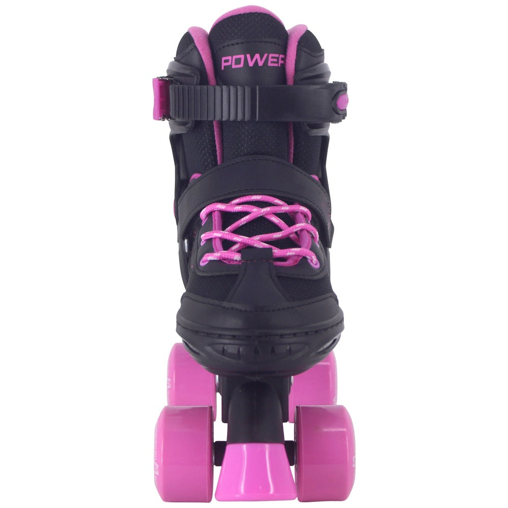 Adjustable Quad Skate Pink Black 13-2
